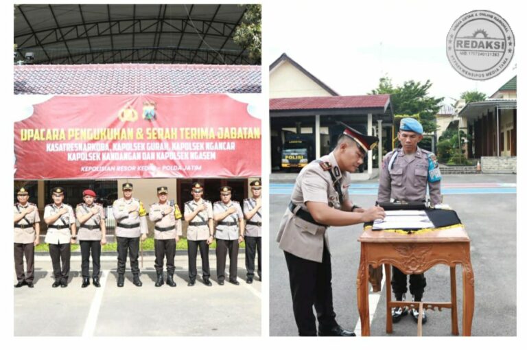 Mutasi Jabatan di Polres Kediri: Kasat Narkoba dan Empat Kapolsek Berganti
